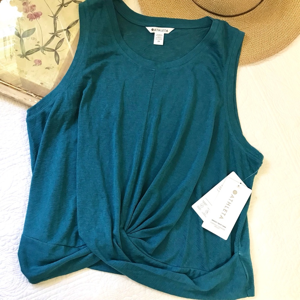 NWT Athleta Breezy Twist Tank Teal